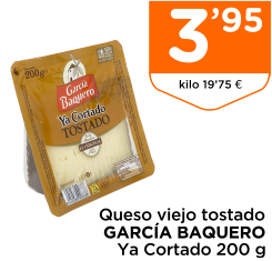 Queso viejo tostado GARCIA BAQUERO ya cortado 200 g