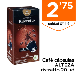 Caf? c?psulas ALTEZA ristretto 20 ud