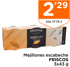 Mejillones escabeche FRISCOS 3x43 g