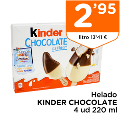 Helado KINDER CHOCOLATE 4 ud 220 ml