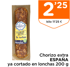 Chorizo extra ESPA?A ya cortado en lonchas 200 g