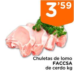 Chuletas de lomo FACCSA de cerdo kg