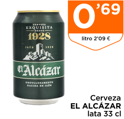 Cerveza EL ALC?ZAR lata 33 cl