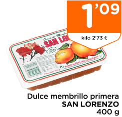 Dulce membrillo primera SAN LORENZO 400 g