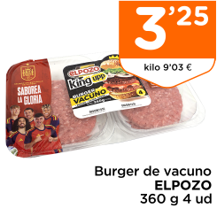 Burger de vacuno ELPOZO 360 g 4 ud