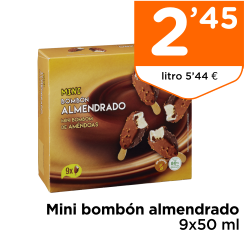 Mini bomb?n almendrado 9x50 ml