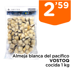 Almeja blanca del pac?fico VOSTOQ cocida 1 kg