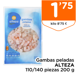 Gambas peladas ALTEZA 110/140 piezas 200 g