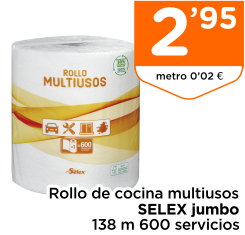 Rollo de cocina multiusos SELEX jumbo 138 m 600 servicios