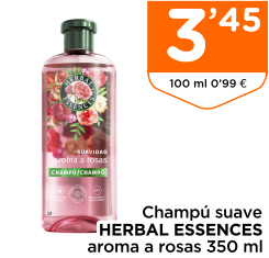 Champ? suave HERBAL ESSENCES aroma a rosas 350 ml