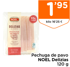Pechuga de pavo NOEL Delizias 120 g