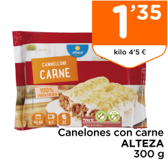 Canelones con carne ALTEZA 300 g