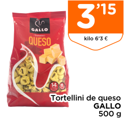 Tortellini de queso GALLO 500 g