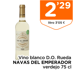 Vino blanco D.O. Rueda NAVAS DEL EMPERADOR verdejo 75 cl
