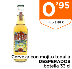 Cerveza con mojito tequila DESPERADOS botella 33 cl