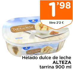 Helado dulce de leche ALTEZA tarrina 900 ml