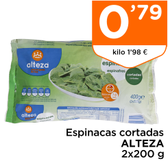 Espinacas cortadas ALTEZA 2x200 g