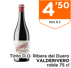 Tinto D.O. Ribera del Duero VALDERIVERO roble 75 cl