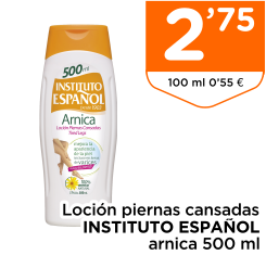 Loci?n piernas cansadas INSTITUTO ESPA?OL arnica 500 ml