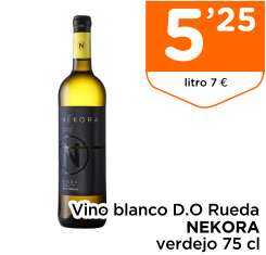 Vino blanco D.O Rueda NEKORA verdejo 75 cl