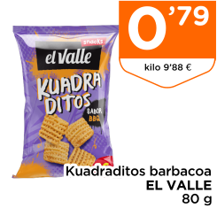 Kuadraditos barbacoa EL VALLE 80 g