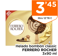 Helado bomb?n classic FERRERO ROCHER 3x90 ml