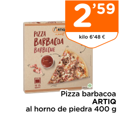 Pizza barbacoa ARTIQ al horno de piedra 400 g