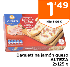 Baguettina jam?n queso ALTEZA 2x125 g