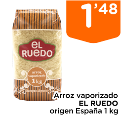 Arroz vaporizado EL RUEDO origen Espa?a 1 kg