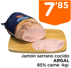 Jam?n serrano cocido ARGAL 85% carne -kg-