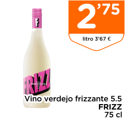 Vino verdejo frizzante 5.5 FRIZZ 75 cl