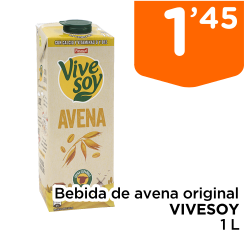 Bebida de avena original VIVESOY 1 L
