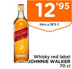 Whisky red label JOHNNIE WALKER 70 cl