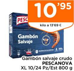 Gamb?n salvaje crudo PESCANOVA XL 10/24 Pz/Est 800 g