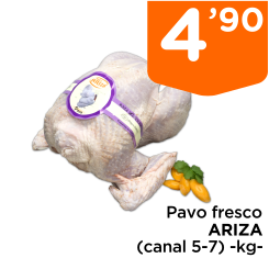 Pavo fresco ARIZA (canal 5-7) -kg-