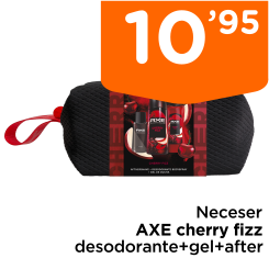 Neceser AXE cherry fizz desodorante+gel+after