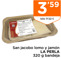 San jacobo lomo y jam?n LA PERLA 320 g bandeja