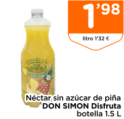 N?ctar sin az?car de pi?a DON SIMON Disfruta botella 1.5 L