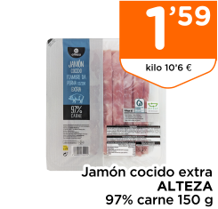 Jam?n cocido extra ALTEZA 97% carne 150 g