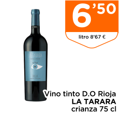 Vino tinto D.O Rioja LA TARARA crianza 75 cl