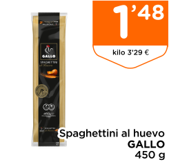 Spaghettini al huevo GALLO 450 g