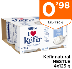 K?fir natural NESTLE 4x125 g