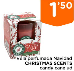 Vela perfumada Navidad CHRISTMAS SCENTS candy cane ud