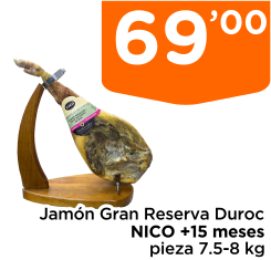 Jam?n Gran Reserva Duroc NICO +15 meses pieza 7.5-8 kg