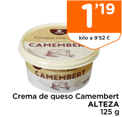 Crema de queso Camembert ALTEZA 125 g