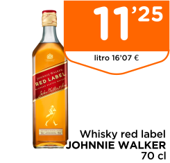 Whisky red label JOHNNIE WALKER 70 cl