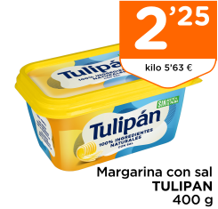 Margarina con sal TULIPAN 400 g