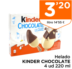 Helado KINDER CHOCOLATE 4 ud 220 ml
