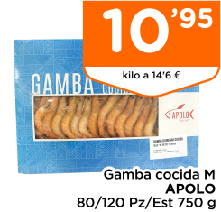 Gamba cocida M APOLO 80/120 Pz/Est 750 g