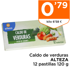 Caldo de verduras ALTEZA 12 pastillas 120 g